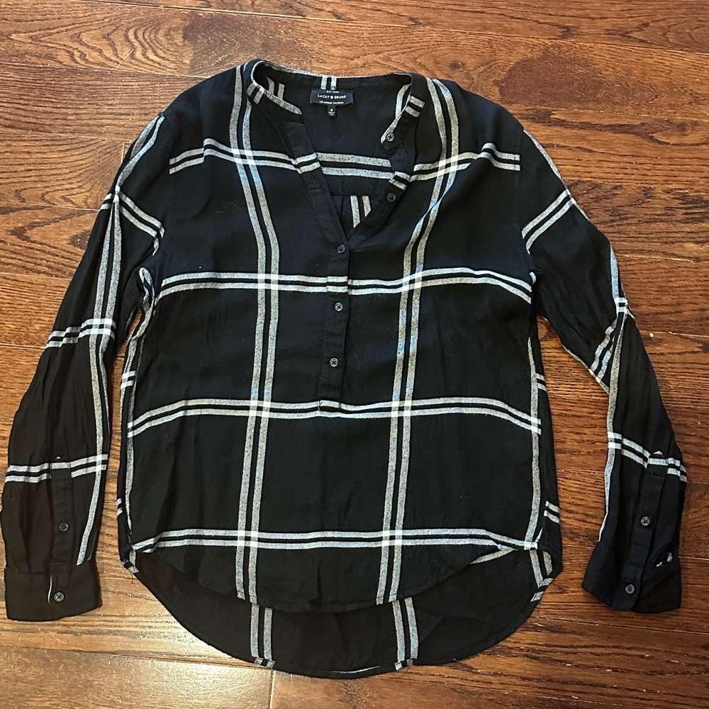 Women’s Lucky Brand  Plaid Women's Top size small